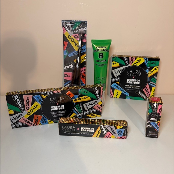 Laura Geller Other - NEW Laura Geller x Wheel of Fortune 6 Pc Makeup Bundle Palette Primer Lipstick